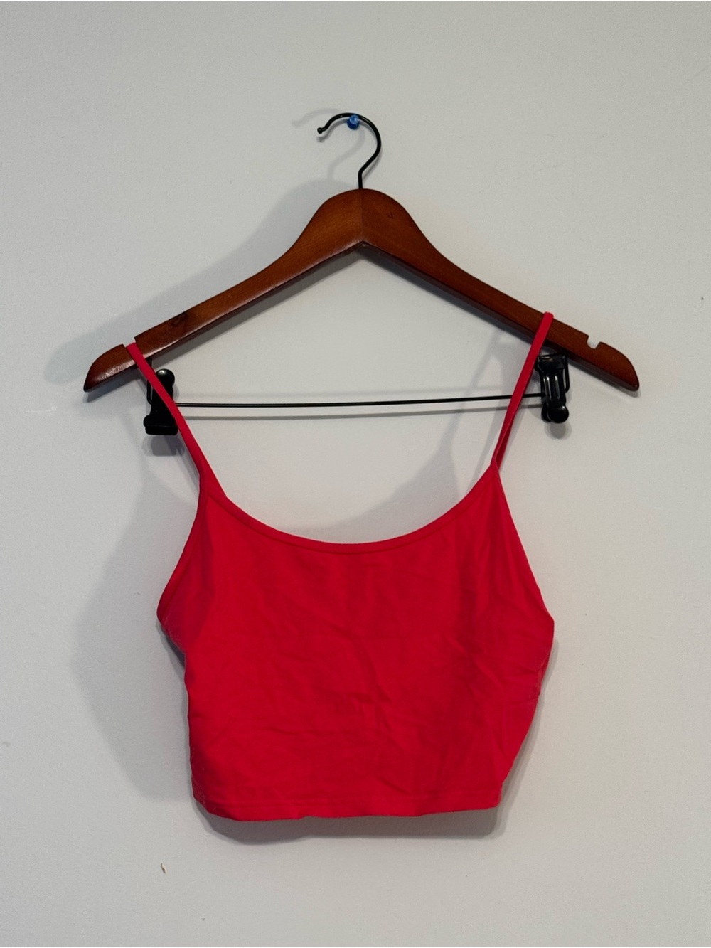 TNA Bright Red Spaghetti-Strap Crop Tank